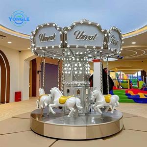 Chinesische Hersteller Attraktive Vergnügungspark-Fahrgeschäfte 6-Sitzer <span class=keywords><strong>Mini</strong></span>-Karussell zum Verkauf - Product Image 4