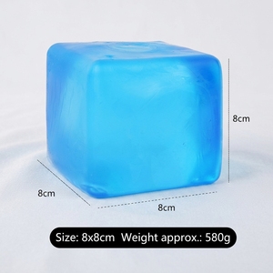 Giocattolo Morbido RXS a Forma di Cubetto di Ghiaccio Gigante da 8cm, Regalo per Feste, Giocattolo in Gomma Morbida per Ragazze e Ragazzi - Product Image 6