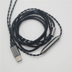 Cable de audio trenzado tipo C de 3,5 mm, cable de cobre chapado en plata ajustable para adaptador de auriculares de teléfono móvil - Product Image 2