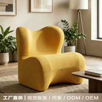 Canapé d'angle ergonomique en chenille pour salon, protection lombaire, dossier incurvé en L, sans accoudoirs, style nordique moderne et minimaliste, idéal pour la lecture