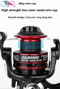 13BB 500S-7000S 5.2:1 Bobine Métallique Puissance Max 12kg Roue De Pêche En Eau Salée Grande Bobine De Pêche Spinning Reel Carrete De Pesca - Product Image 3