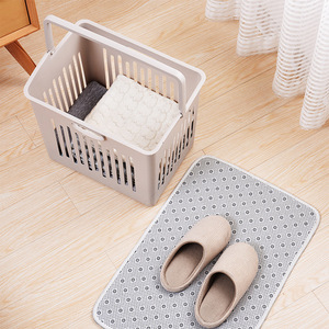 Laundry Basket Rectangle Light Gray Khaki Coffee Bathroom Standing Type Clothing Organizer Strong Load Bearing 19kg Water - Product Image 2