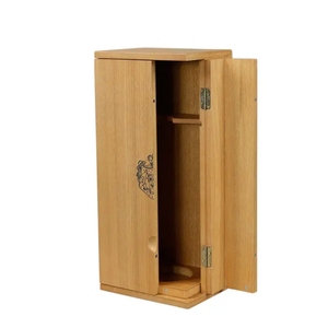 Caja de Regalo de Vino Rectangular de Madera MDF Enchapada en Fresno, Hecha a Mano y Personalizada para una Sola Botella, Precio Económico, para Almacenamiento de Artesanías - Product Image 3