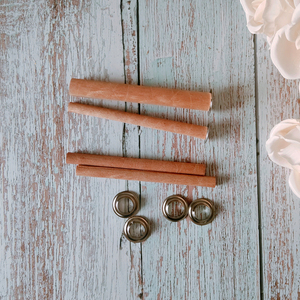 ไส้เทียนไม้แบบกลวงพร้อมฐานหนีบ สำหรับทำเทียน DIY ไร้ควัน ราคาขายส่ง - Product Image 3
