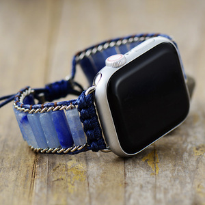 สายนาฬิกา Apple Watch แบบถักมือ สีเขียวและน้ำเงิน ดีไซน์แบบกำไลข้อมือ แฟชั่นสำหรับสมาร์ทวอทช์ Apple Watch - Product Image 4