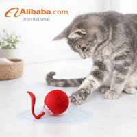 Jouet interactif intelligent rechargeable pour chat, balle roulante automatique, lumière LED, jouet pour animaux de compagnie, balle interactive écologique