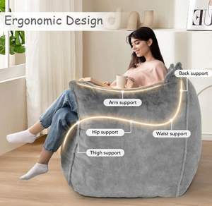 <span class=keywords><strong>Canapé</strong></span> pouf géant en tissu convertible très populaire avec accoudoirs, <span class=keywords><strong>canapé</strong></span> confortable et paresseux pour la chambre <span class=keywords><strong>à</strong></span> coucher et le salon - Product Image 3