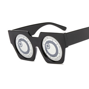 la moda de gran marco ronda la tecnología de lentes de computadora diseño decorativo de las mujeres gafas de sol hombre gafas - Product Image 1