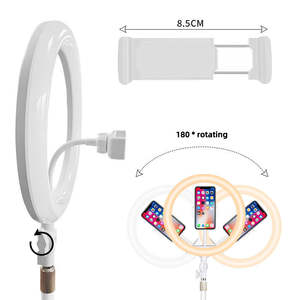 Support <span class=keywords><strong>pour</strong></span> téléphone <span class=keywords><strong>portable</strong></span> <span class=keywords><strong>Portable</strong></span> utilisation de bureau Selfie anneau lumineux pas cher évolutif Mini anneau lumineux <span class=keywords><strong>pour</strong></span> <span class=keywords><strong>Tel</strong></span> Selfie - Product Image 3