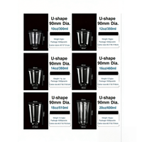 Transparante, verdikte plastic beker (500ml, 700ml, 90mm diameter) voor smoothies, fruitsap, afhaal, bezorging en logistiek.