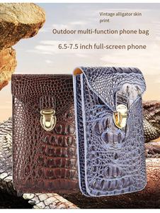 Bolso para teléfono móvil para hombre, exquisito bolso colgante para teléfono móvil para hombre, bolso de cuero impermeable para teléfono - Product Image 3