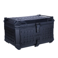 Top Case Moto 65L en Alliage d'Aluminium Creux Noir Premium à Dégagement Rapide, Idéal pour les Longues Trajets – Vente Flash