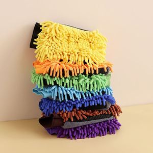 Microfiber Mitt Soft Anti-Scratch Chenille With Wax Detailing <b>Brush</b> Multifunctional Thick Cleaning Glove Car Wash - Product Image 2