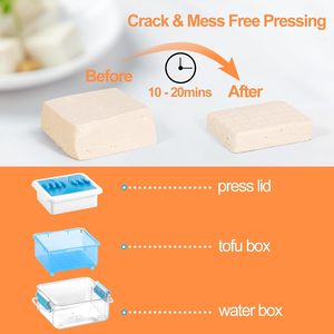 เครื่องกดเต้าหู้แบบ 3 ชั้น พร้อมที่ระบายน้ำในตัว ปลอดภัยสำหรับเครื่องล้างจาน ชุดอุปกรณ์ทำอาหารในครัว - Product Image 5