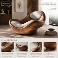 Fauteuil inclinable minimaliste moderne, chaise de loisirs en bois massif de forme unique pour la maison, l'hôtel, le bureau et les bars
