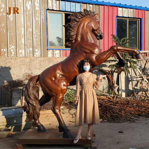 <span class=keywords><strong>Metal</strong></span> el sanatları yaşam boyutu antika pirinç at heykel atlama at heykeli - Product Image 3