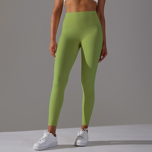 Leggings <span class=keywords><strong>de</strong></span> yoga taille haute pour femmes, grande taille, longueur cheville, élastiques, respirants, en tissu spandex/nylon, rehaussant les fesses et réduisant le ventre - Product Image 1