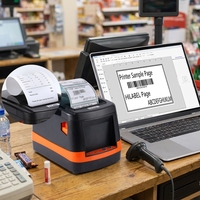 Imprimante d'étiquettes et de reçus compacte de bureau 3 pouces haute vitesse pour l'expédition des petites entreprises