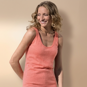 Chaleco de punto fino europeo para mujer, 100% cachemira, cuello en V, sin mangas, tejido Lotus, antipilling, 12GG, talla mediana - Product Image 3
