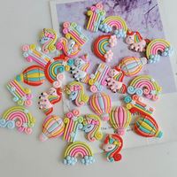 Arc-en-ciel Licorne Résine Charmes Nuage Ballon À Air Chaud Diy Décoration