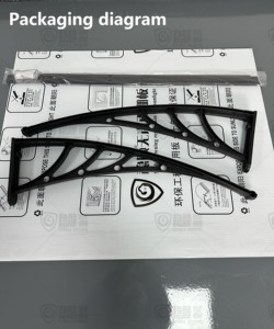 <span class=keywords><strong>Tettoia</strong></span> angolare <span class=keywords><strong>esterna</strong></span> in PC solido da 2,7 mm con supporti in plastica rinforzata, tenda da sole OEM per progetti residenziali - Product Image 6