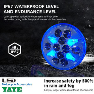 Yaye GN125ไฟหน้ารถจักรยานยนต์ทรง<span class=keywords><strong>กลม</strong></span>ความสว่างสูงแบบ2 in 1IP67พร้อมสัญญาณเลี้ยวและ DRL - Product Image 6