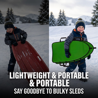 Tapis de luge pliable pour le plaisir hivernal ultime, en PVC, avec poignée antidérapante, vente en gros, logo personnalisé, équipement de plein air, parcs de neige
