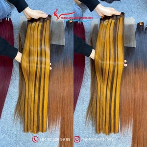 Tendance chaude Super Shiny # Paquets de cheveux bruts de couleur piano jusqu'à 100% cheveux humains d'extensions de cheveux pour femmes de montagne vietnamiennes - Product Image 1