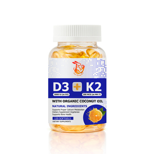 Complément alimentaire de soutien immunitaire du fabricant, Vitamine D3 K2 en gélules molles, Matière première végétalienne, Gélules molles pour la santé dentaire - Product Image 1