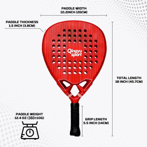 Raqueta de Pádel de Carbono Diamante Duradera con Logotipo Personalizado OEM de Qingyu Sport, Diseño Personalizado, Núcleo de Goma EVA, Grado Profesional, Pedidos al por Mayor - Product Image 6