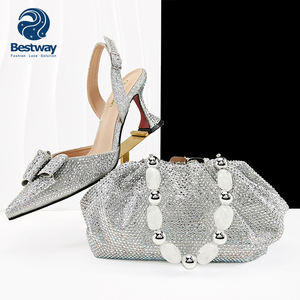 Sepatu dan Tas Pesta Bestway Berkualitas Tinggi Ukuran 38-43 Hak 3.3 Inci Sepatu Italia Tas Tangan Wanita - Product Image 5