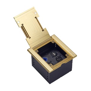 เต้ารับไฟฟ้าแบบติดพื้น Jinsanhu ทองเหลือง 1 2 4 6 ช่อง พร้อมรูสำหรับป้องกันสายไฟ - Product Image 1