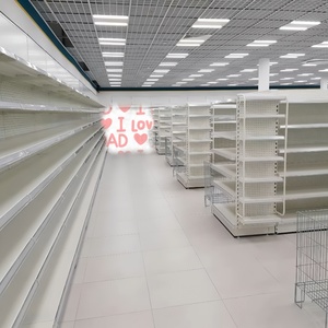 Estantería de góndola con tablero trasero y soporte de exhibición giratorio - Product Image 1