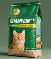 Sac tissé en PP laminé imperméable, recyclable, thermoscellable pour l'alimentation animale, la nourriture pour chats, la litière pour chats