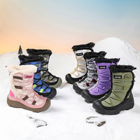 Bottes de neige pour enfants OEM/ODM, imperméables, doublure polaire, mi-mollet, style robuste, nouvelle collection hiver, chaussures en coton doublées polaire