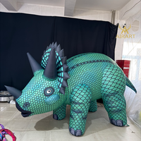 Costume de dinosaure gonflable géant de 2 m pour adulte, costume de triceratops, costume de dragon pour fête costumée