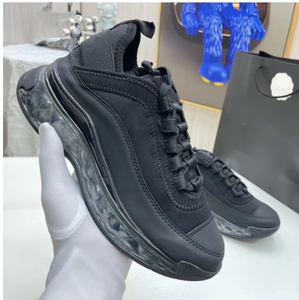 Chaussures de tennis et de course de luxe pour hommes 2025 à semelle épaisse, à lacets, motif à carreaux, en cuir véritable, maille tendance et mode - Product Image 6