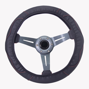 Funda Antideslizante para Volante de Fibra de Carbono, se Mantiene Firmemente sin Deslizamientos, de Cuero de Microfibra, Ajuste Universal para Auto y SUV - Product Image 1