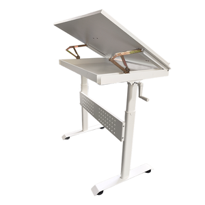 Estación <span class=keywords><strong>DE</strong></span> TRABAJO <span class=keywords><strong>DE</strong></span> ORDENADOR pequeña móvil con diseño <span class=keywords><strong>de</strong></span> manivela moderna, ajuste manual <span class=keywords><strong>de</strong></span> altura y ángulo, mesa <span class=keywords><strong>de</strong></span> escritura, estudio - Product Image 6