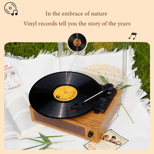 Trong Kho Tốt Nhất Bán Cổ Điển Retro Xách Tay Được Xây Dựng Trong Loa Loại-C Vinyl Ghi Máy Nghe Nhạc Hi-Fi Lp Máy Nghe Nhạc Cho Nhà Sử Dụng Đi Chơi Quà Tặng - Product Image 3