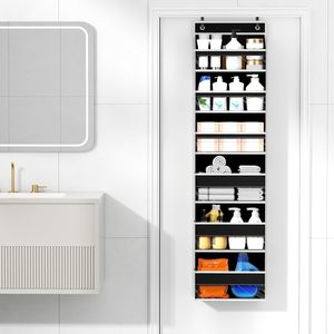 6 Tier Over The Door Organizer 33x15x85cm Heavy Duty Hanging <b>Storage</b> With Large Pockets For Behind Door Use - Product Image 2