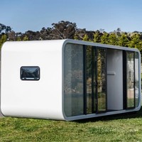 Maison capsule préfabriquée ronde en aluminium moderne de luxe - Durable, légère, imperméable, écologique