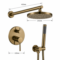 Ensemble de douche mural AMAXO avec mitigeur en céramique pour salle de bain, robinet de douche eau froide et chaude