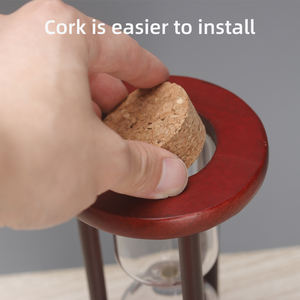 Ornements décoratifs créatifs cadeau d'artisanat en bois <span class=keywords><strong>sablier</strong></span> rechargeable vide <span class=keywords><strong>sablier</strong></span> en bois bricolage à la main <span class=keywords><strong>sablier</strong></span> à chargement automatique - Product Image 4