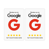 Tarjeta NFC Personalizada para Reseñas de Google, Aumenta las Reseñas a 5 Estrellas, Código QR Inteligente, Soporte para Redes Sociales y Negocios