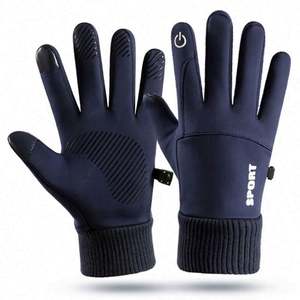 Gants d'hiver chauds à doigts entiers, imperméables, coupe-vent, pour le cyclisme, les sports de plein air, la course à pied, la moto, le ski, avec écran tactile, en polaire et dacron - Product Image 3