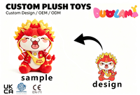Peluche Dragon Personnalisée en Dessin Animé, Jouet Doux en Peluche pour Décoration Intérieure, Cadeau pour Enfants, Peluche Dragon de Dessin Animé