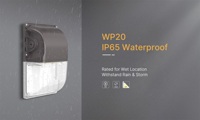 Mini applique murale LED IP65 étanche en aluminium avec télécommande rotative pour extérieur, aménagement paysager, atelier, intensité réglable, garantie 2 ans