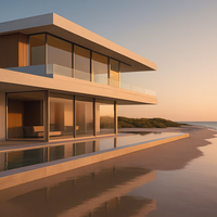 Services de conception architecturale Nexus, rendu 3D pour villas côtières de luxe, décoration de toute la maison, construction et immobilier