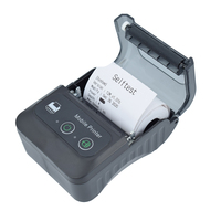 Mini impresora térmica de recibos, dispositivo portátil recargable con puerto USB BT, inalámbrico, 58mm